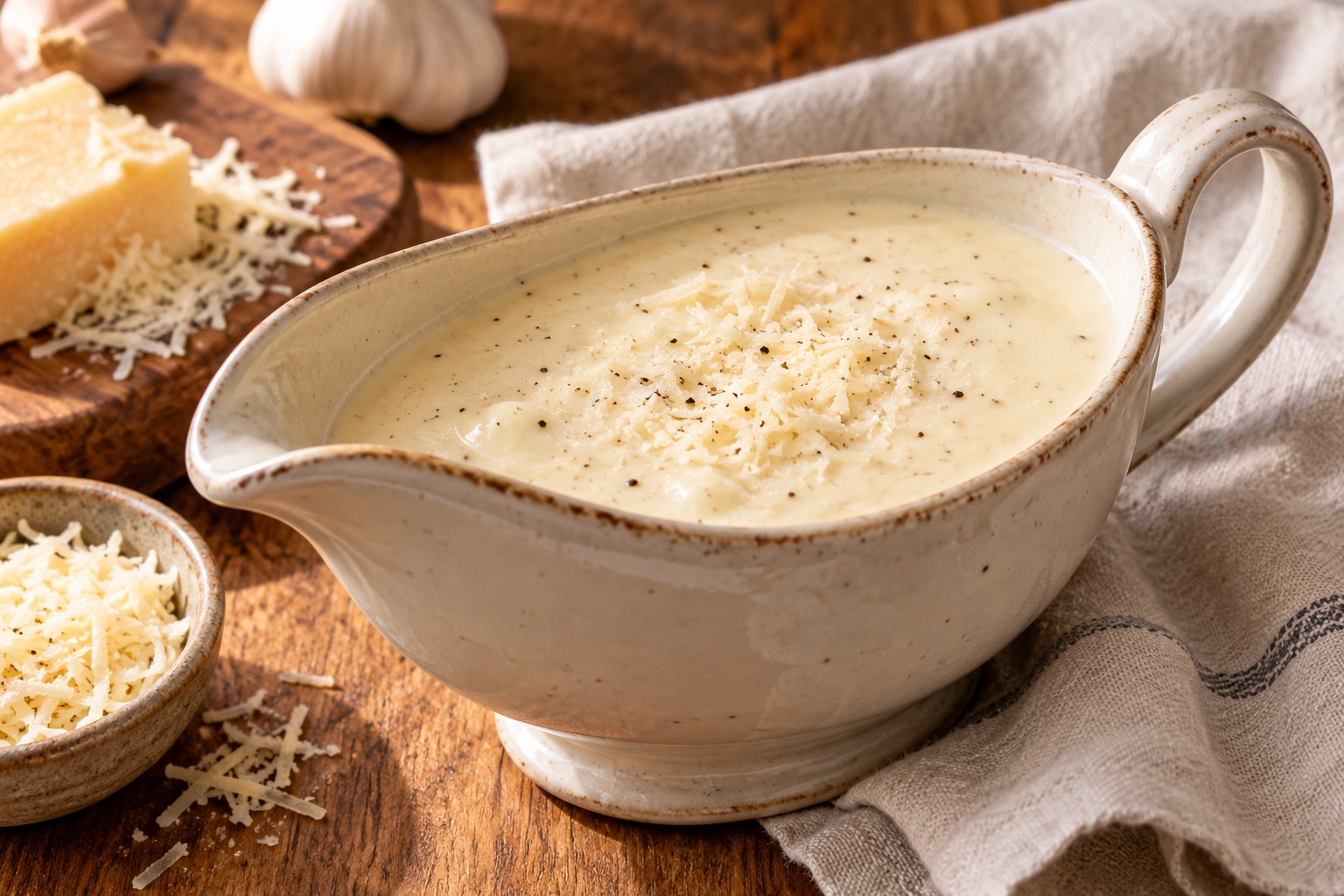 Olive Garden’s Alfredo Sauce — AI-generated recipe illustration