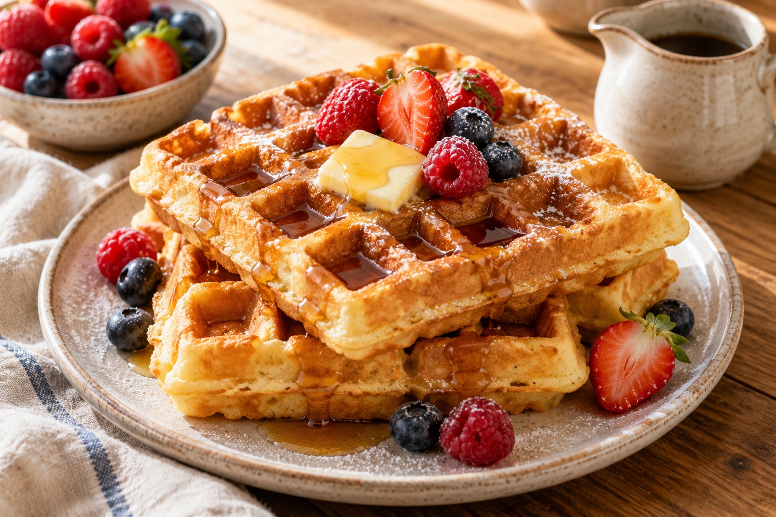 Belgian Waffles — AI-generated recipe illustration