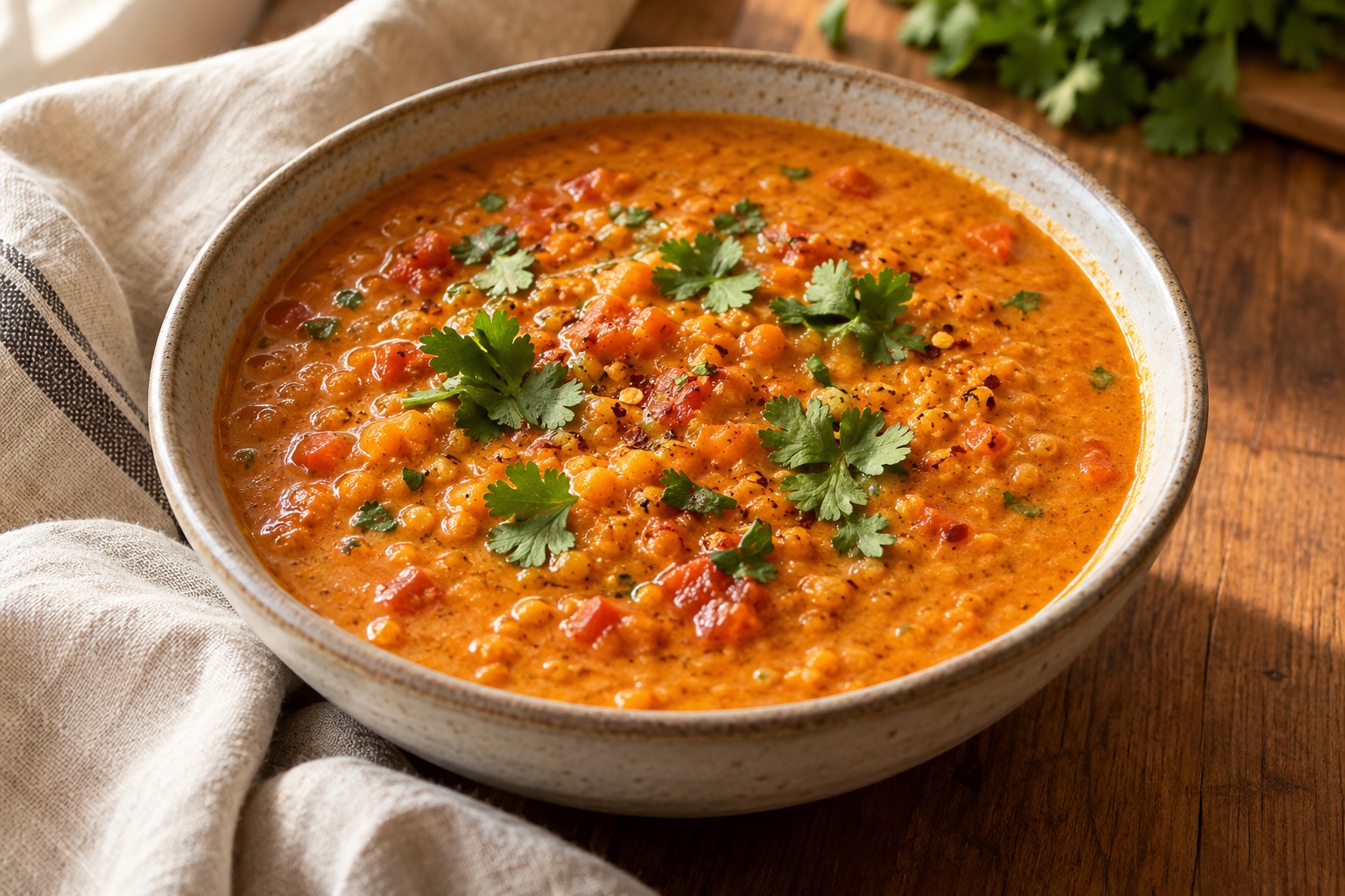 Coconut Curry Lentil Soup — AI-generated recipe illustration