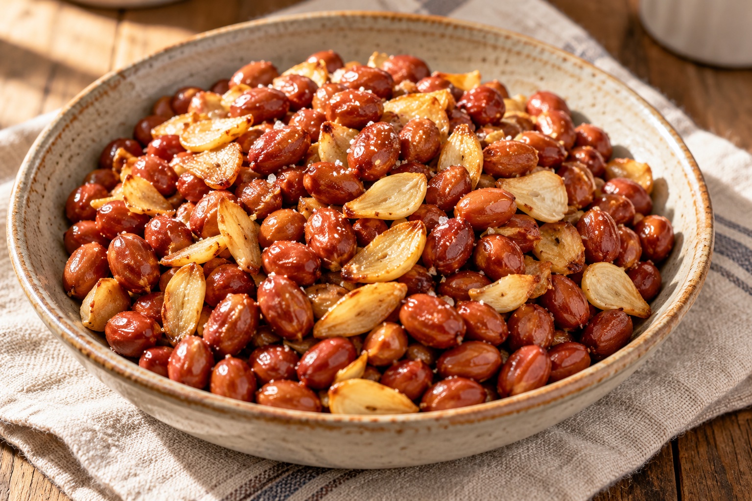 Fried Peanuts with Garlic — AI-generated recipe illustration