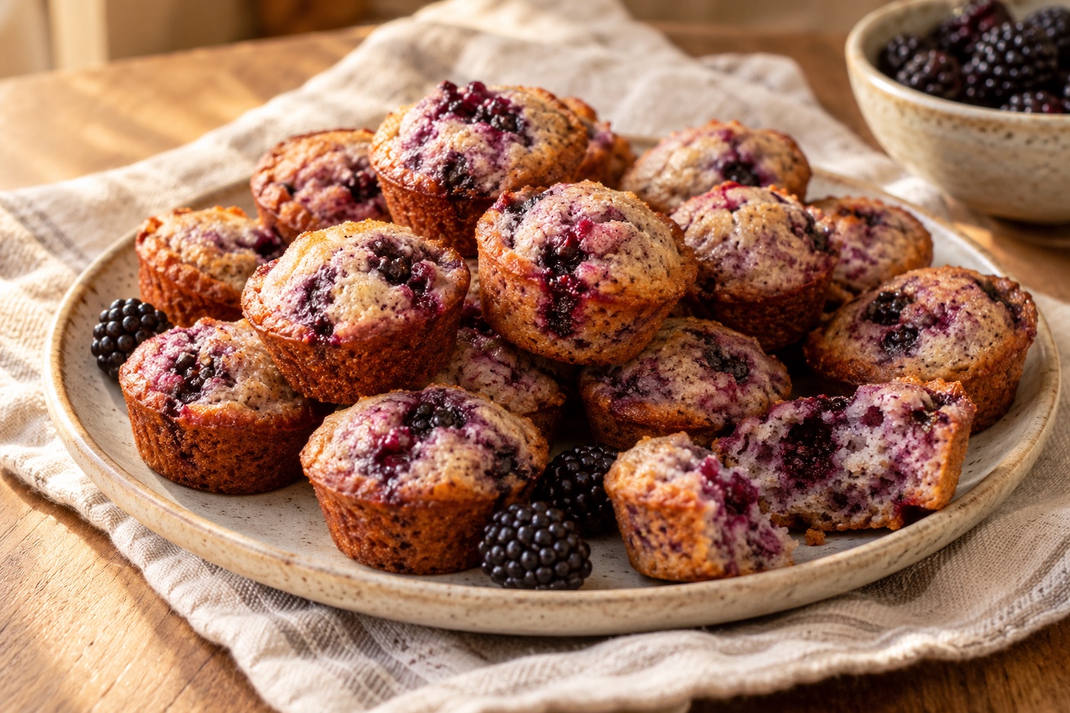 Marion Blackberry Mini Muffins — AI-generated recipe illustration