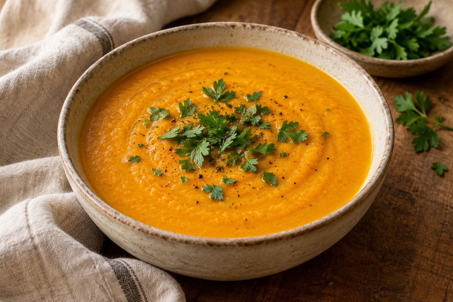Moroccan Carrot Soup — AI-generated recipe illustration