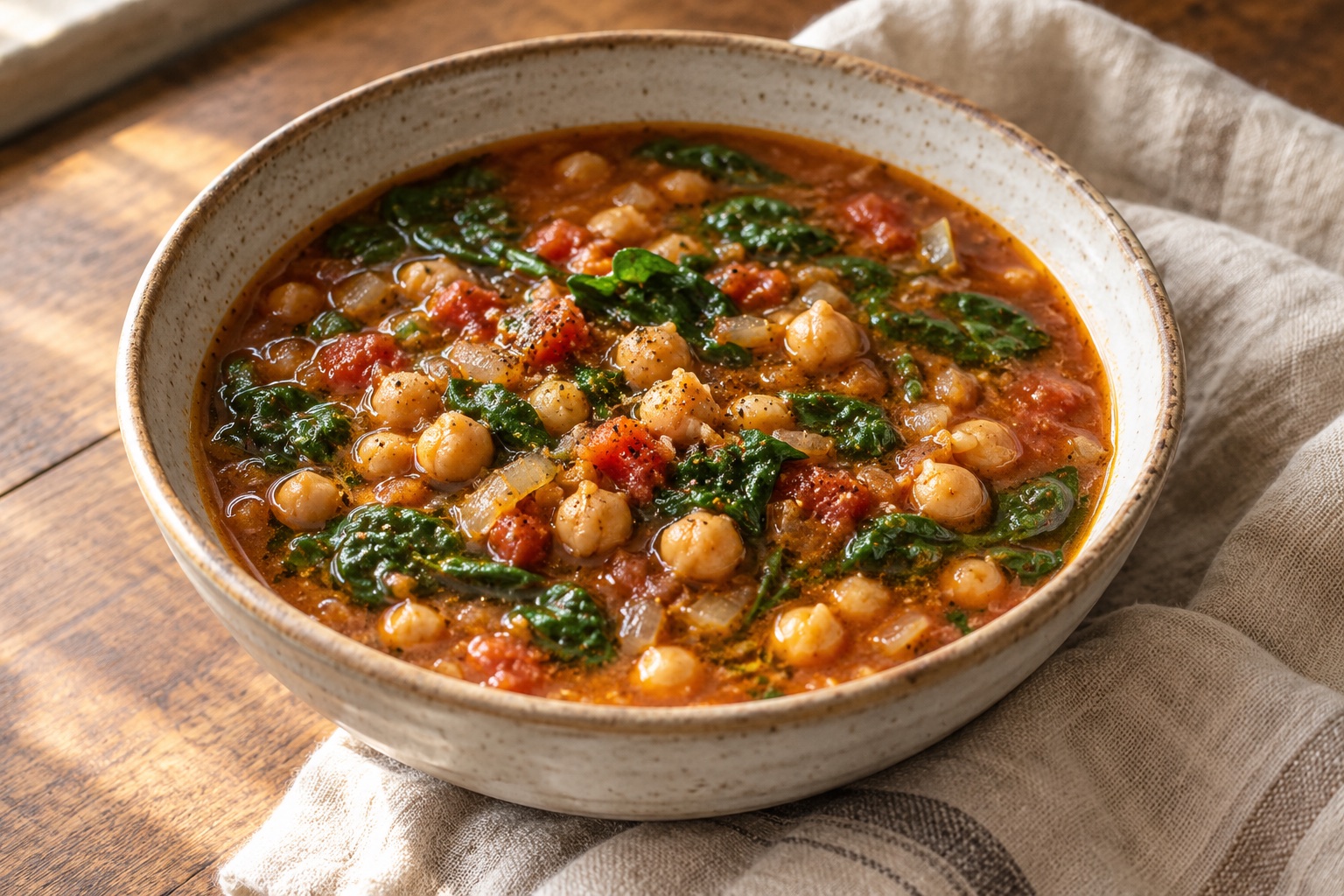 Moroccan Spiced Chickpea Soup — AI-generated recipe illustration